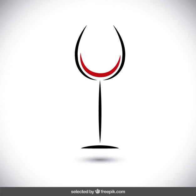 Free Vector | Minimalist wineglass logo