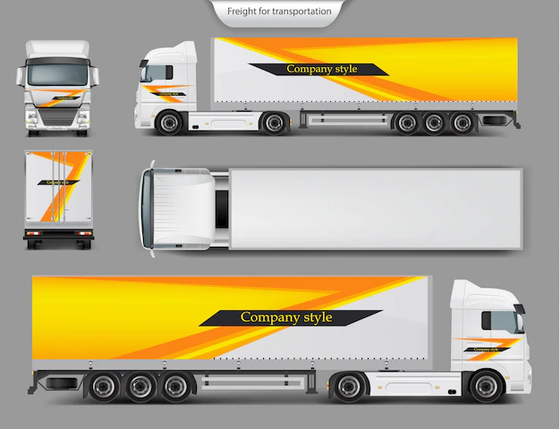 Free Vector | Mock up, template brand design for truck