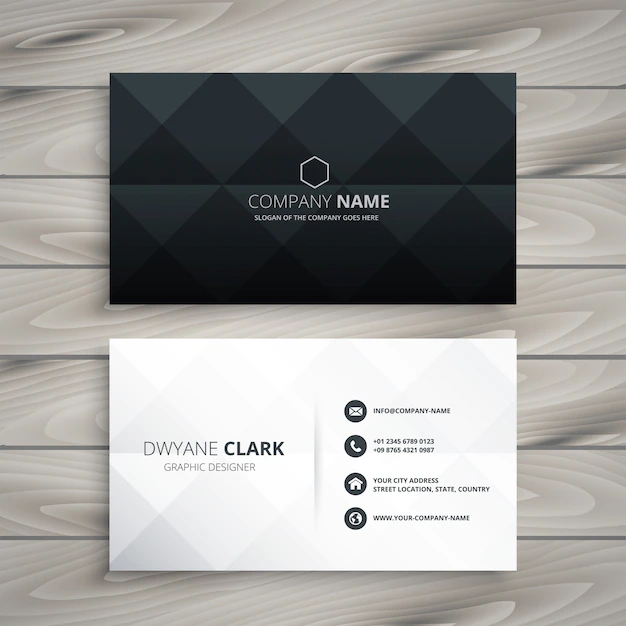 Free Vector | Modern black and white business card design