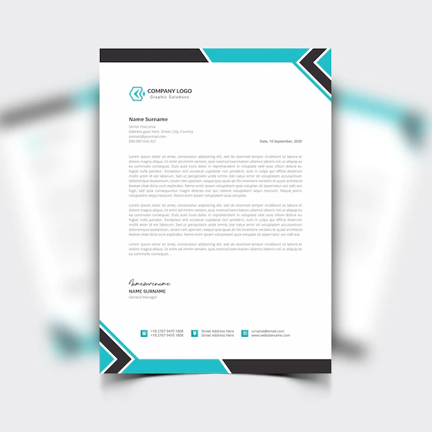 Free Vector | Modern company letterhead with professional design