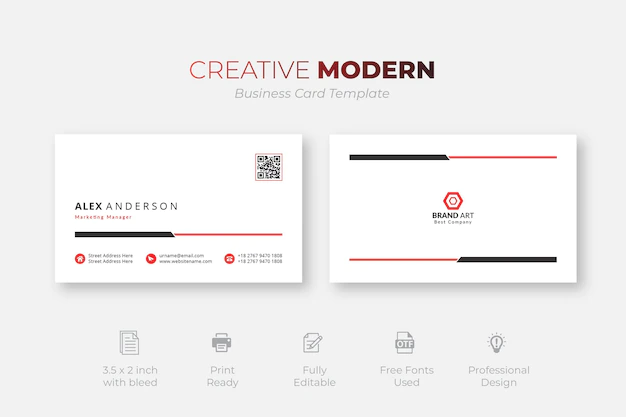 Free Vector | Modern creative and clean business card template