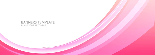 Free Vector | Modern flowing pink wave banner on white background