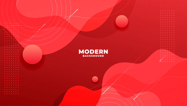 Free Vector | Modern fluid red gradient banner with curve shapes