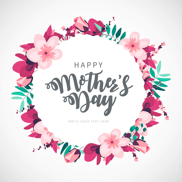 Free Vector | Modern happy mother's day floral background
