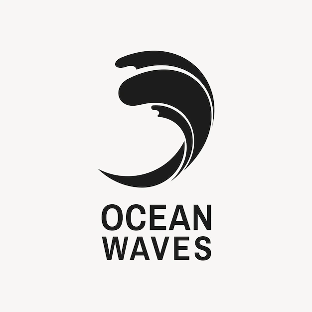 Free Vector | Modern ocean logo template, simple water illustration for business vector