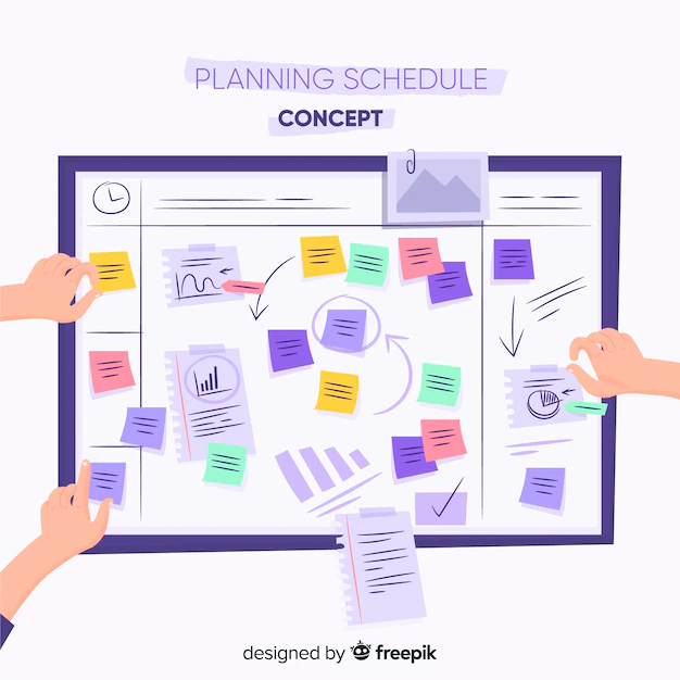 Free Vector | Modern planning schedule template