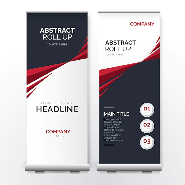 Free Vector | Modern roll up with abstract shapes