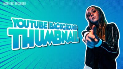 Free Vector | Modern youtube thumbnail with comic art background