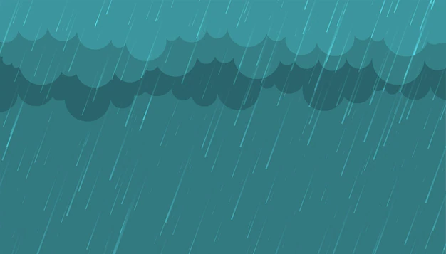 Free Vector | Monsoon rainfall with clouds background