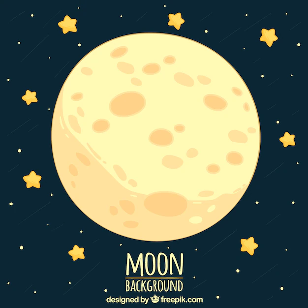 Free Vector | Moon background with cute stars