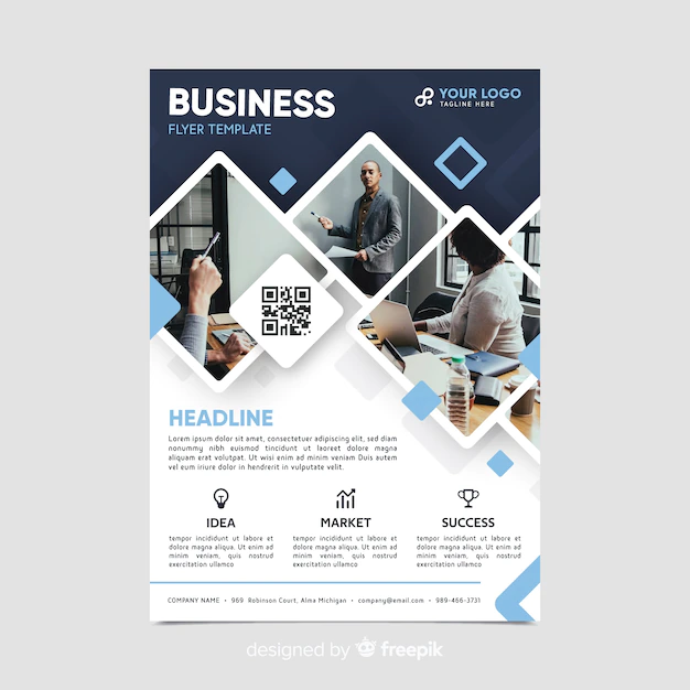 Free Vector | Mosaic business flyer template