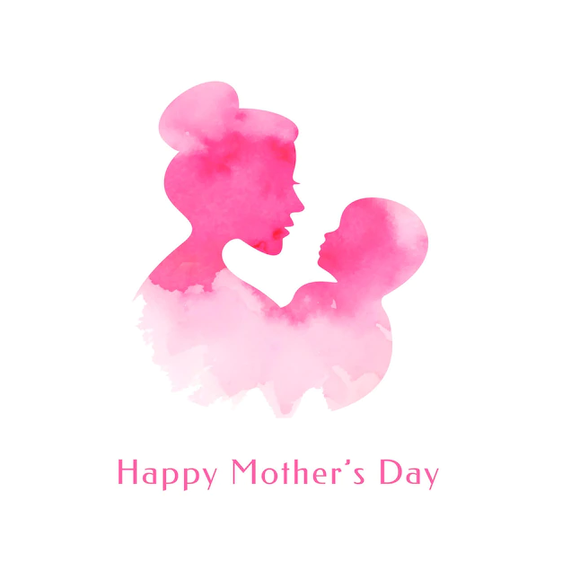Free Vector | Mother and child affection love watercolor mothers day background