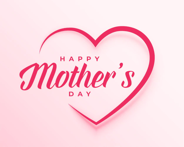 Free Vector | Mothers day poster design with heart