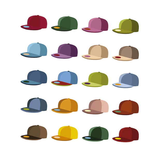 Free Vector | Multicolor cap collection