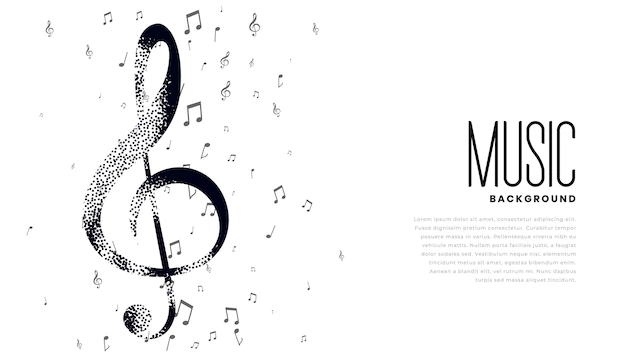 Free Vector | Musical notes background with text space