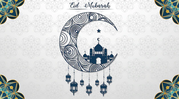 Free Vector | Muslim festival eid mubarak background