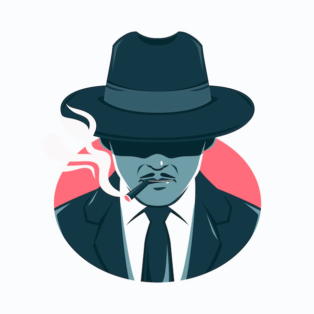 Free Vector | Mysterious mafia man smoking a cigarette