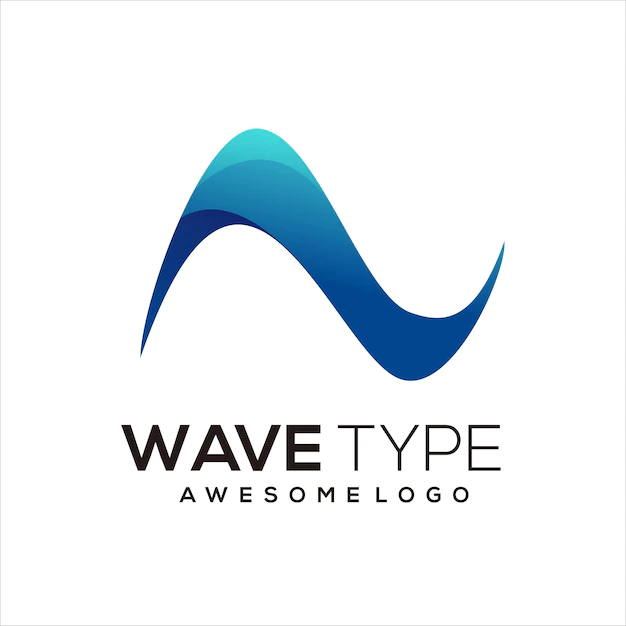 Free Vector | N letter initial wave gradient colorful logo
