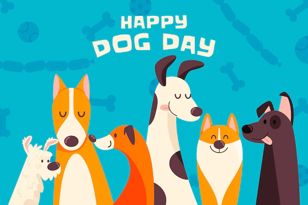 Free Vector | National dog day illustration