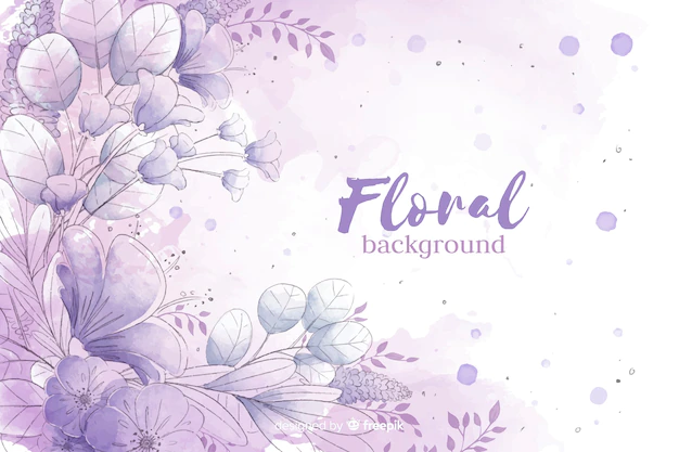 Free Vector | Natural background with watercolor flowers