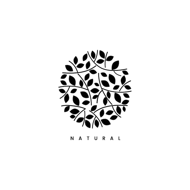 Free Vector | Natural leaf branding logo illustration