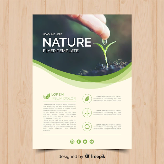 Free Vector | Nature flyer template