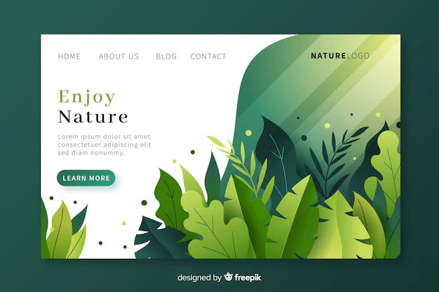 Free Vector | Nature landing page