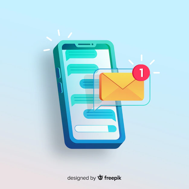 Free Vector | New message concept for landing page