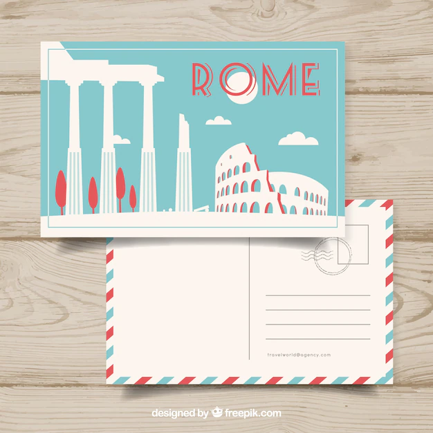 Free Vector | Nice postal card from a trip