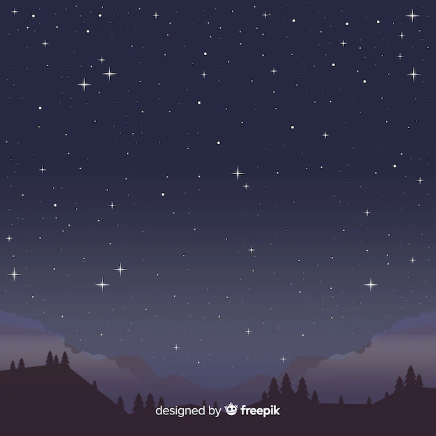 Free Vector | Night starry sky background