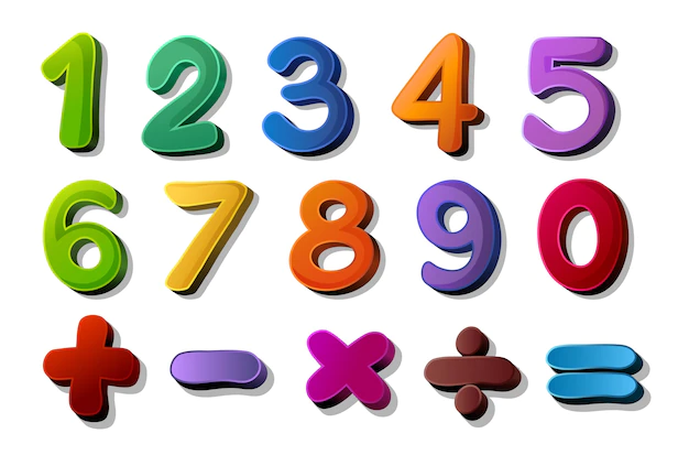 Free Vector | Numbers and maths symbols
