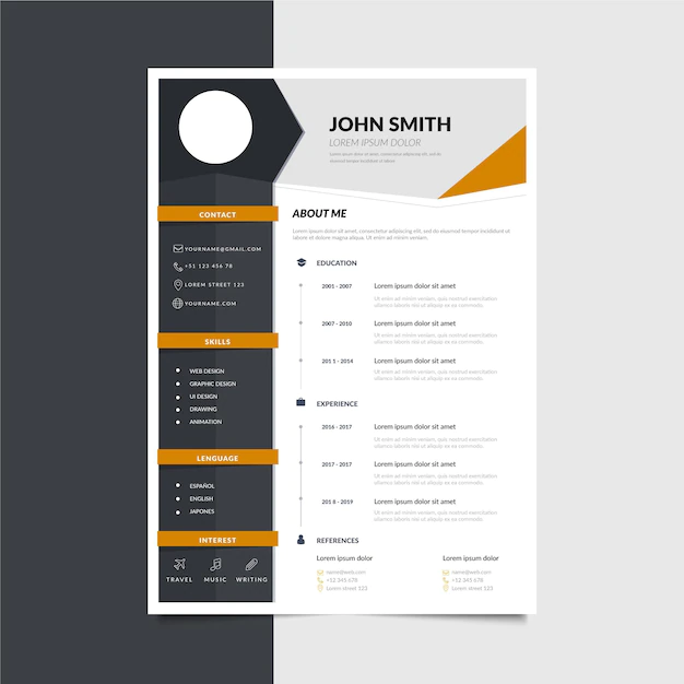 Free Vector | Online cv template