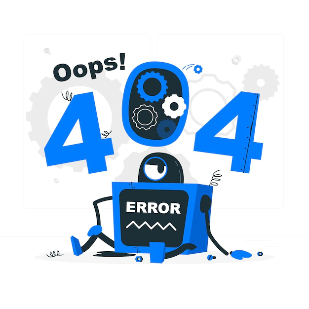 Free Vector | Oops! 404 error with a broken robot concept illustration