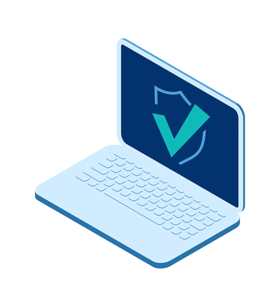 Free Vector | Open laptop icon, cartoon illustration