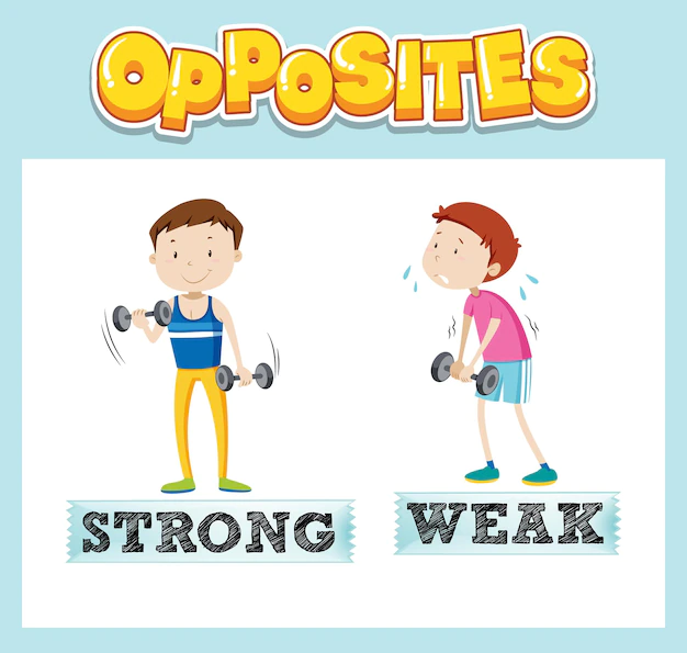 Free Vector | Opposite english words for kids