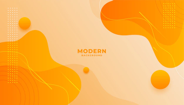 Free Vector | Orange background with fluid gradient wavy shapes