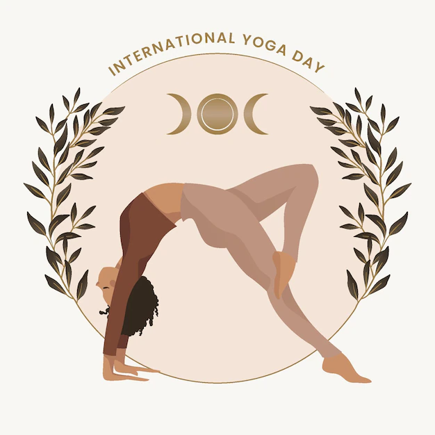 Free Vector | Organic flat international day of yoga illustration