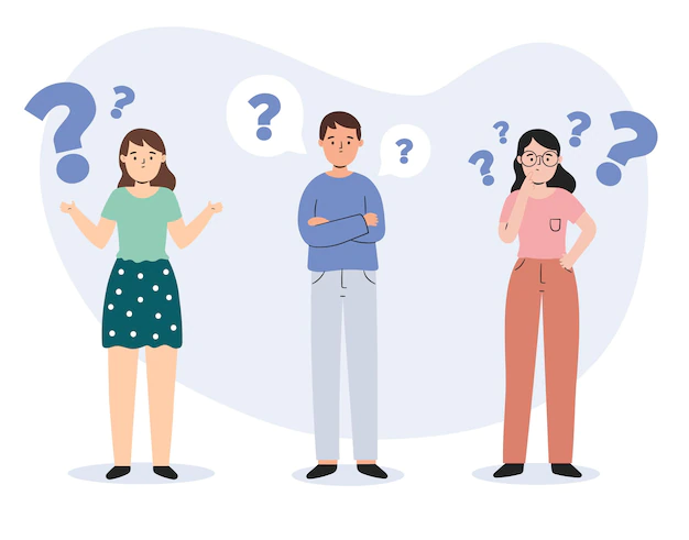 Free Vector | Organic flat people group asking questions