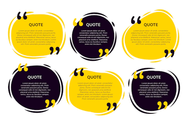 Free Vector | Organic flat quote box frame collection