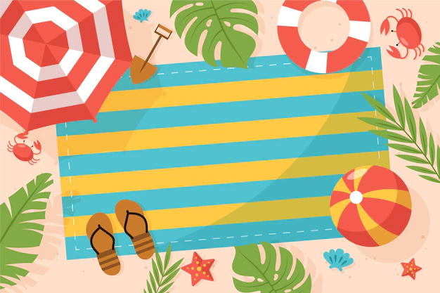 Free Vector | Organic flat summer background for videocalls