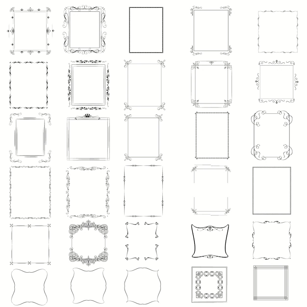 Free Vector | Ornamental frames collection