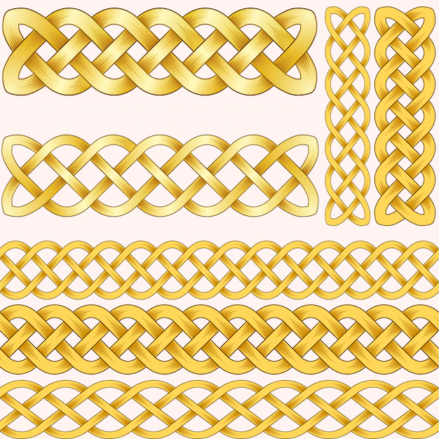 Free Vector | Ornamental gold chains