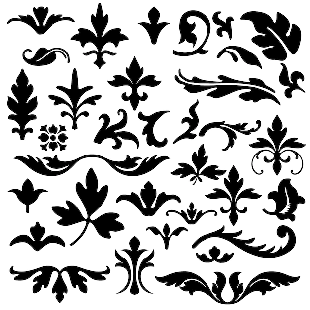 Free Vector | Ornamental leaves collection