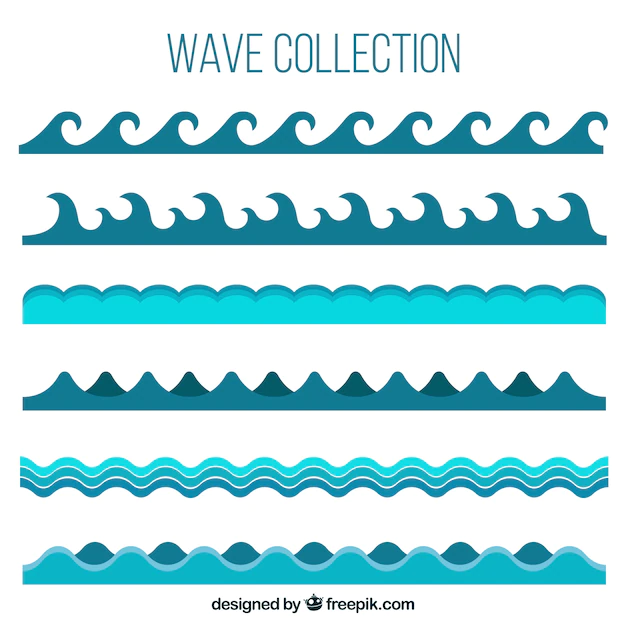 Free Vector | Pack of different waves