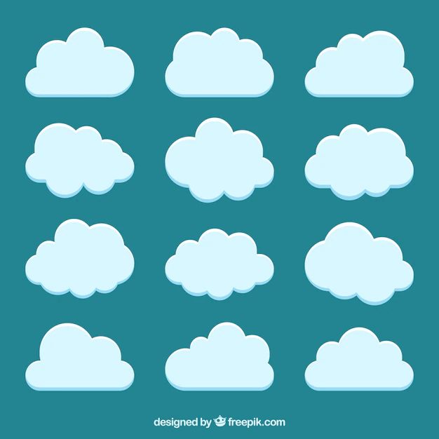 Free Vector | Pack of flat clouds