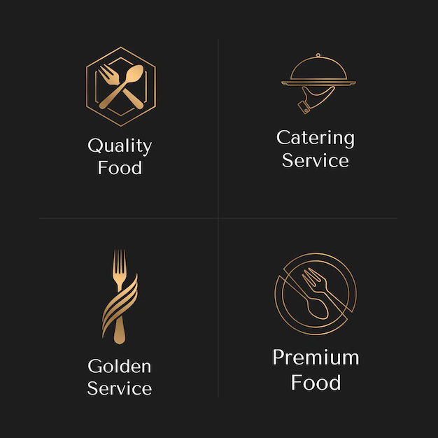 Free Vector | Pack of gradient catering logos