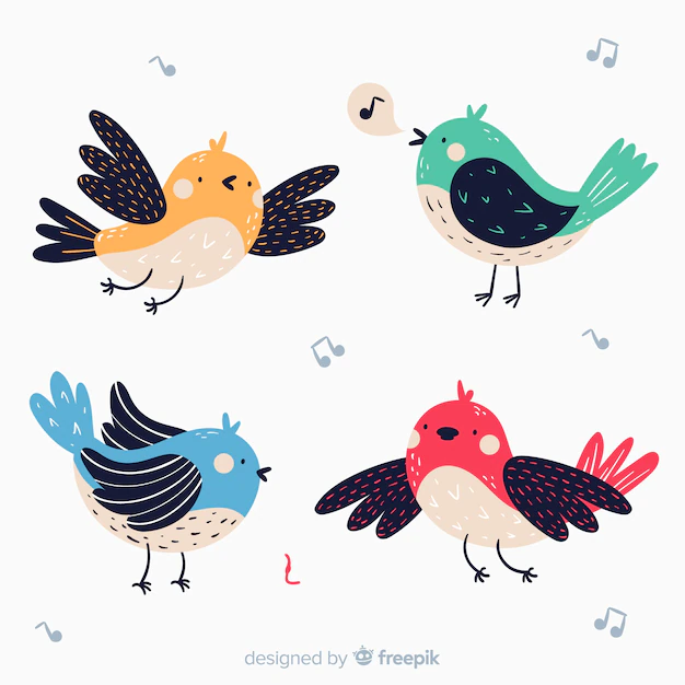 Free Vector | Pack of hand drawn birds