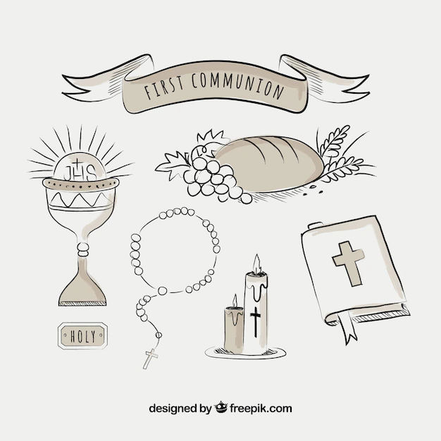 Free Vector | Pack of hand drawn religious items