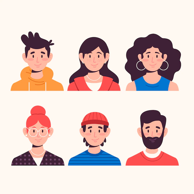 Free Vector | Pack of people avatars