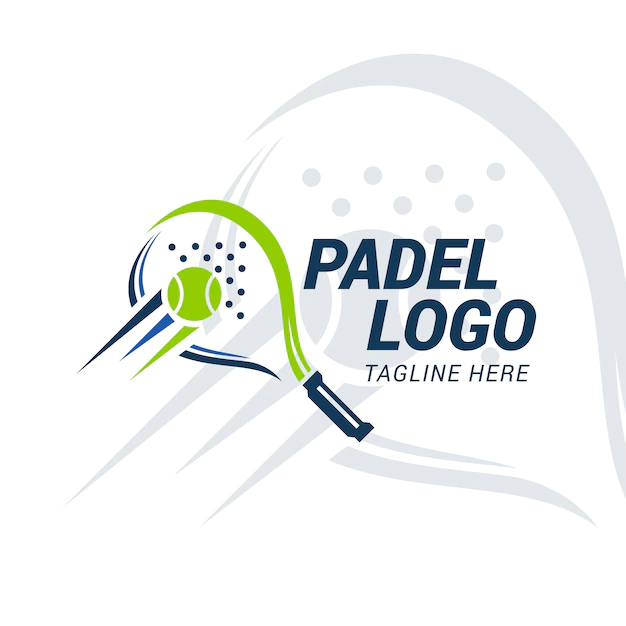 Free Vector | Padel logo template flat style